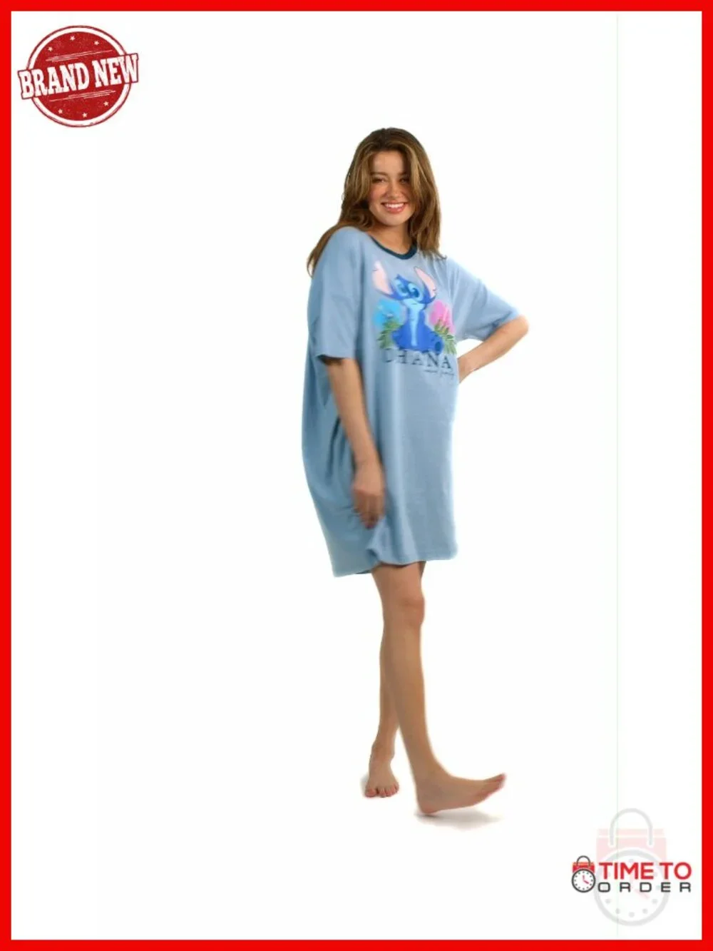 Disney Sleepshirt Nightgown Short Sleeve Cotton Polyester